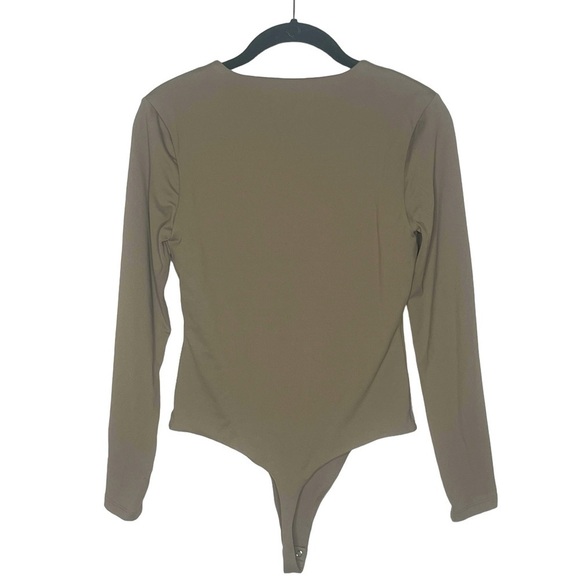 NUUDS Mocha‎ Long Sleeve Crewneck Bodysuit - Picture 2 of 3